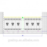 Full aluminum welding railings for fence or yards with high quality for aluminum railings