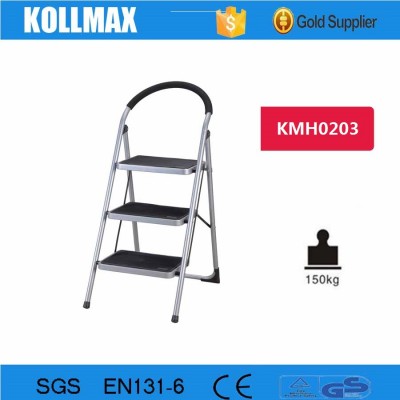 3 step household steel folding safety step ladder