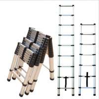 3.2M adjustable length aluminum telescopic loft ladder