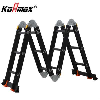 Ladder 4.7M EN131 Aluminum Telescopic Extension Tall Multi Purpose Loft Folding Ladder with Safety Locking Hinges